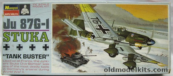 Monogram 1/48 Stuka Ju-87 G-1 Rudel - Blue Box Issue, PA207-150 plastic model kit
